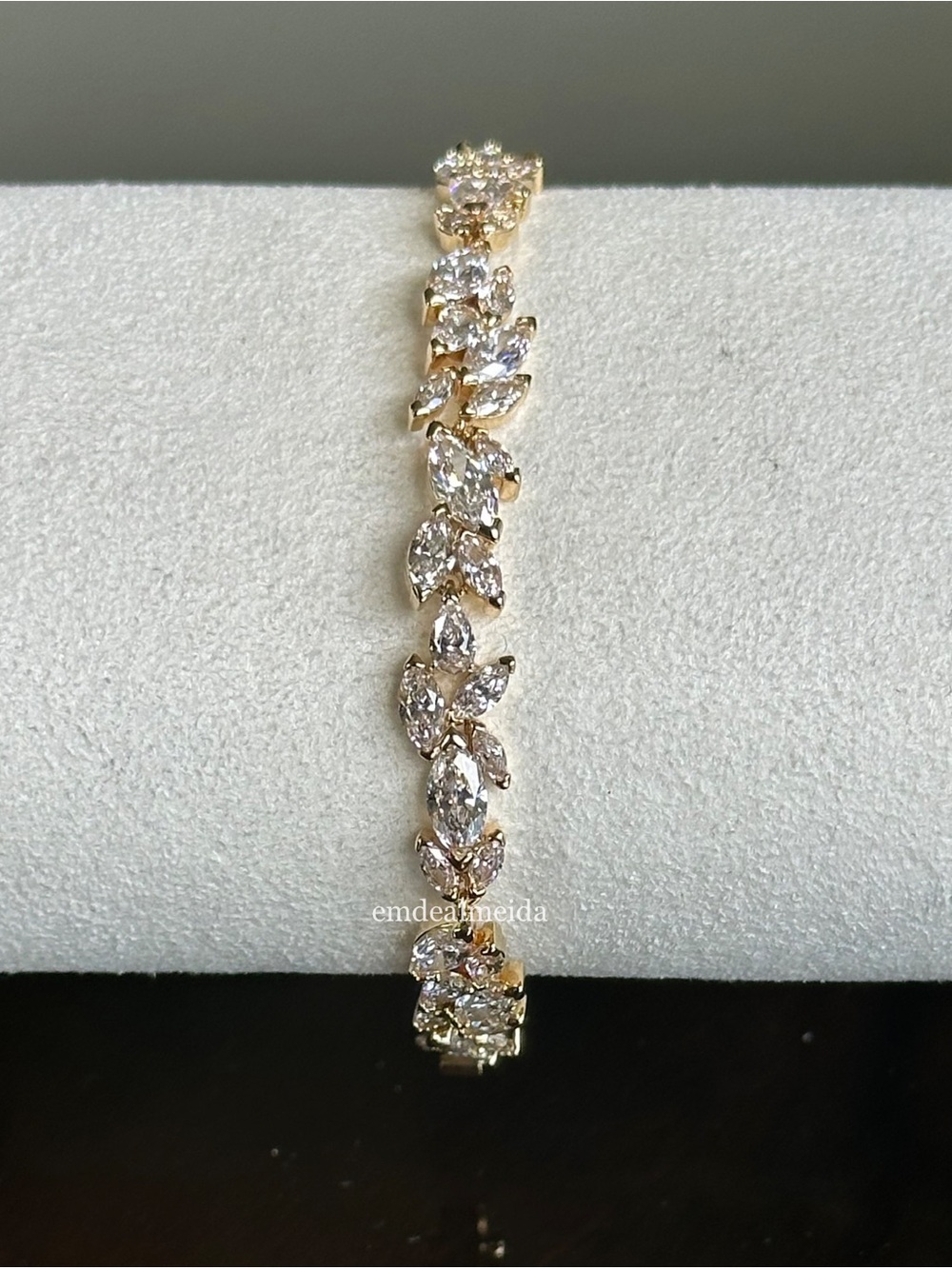 RARE Swarovski Crystal Gold Tone Louison Tennis Cuff Bangle Bracelet 5505863